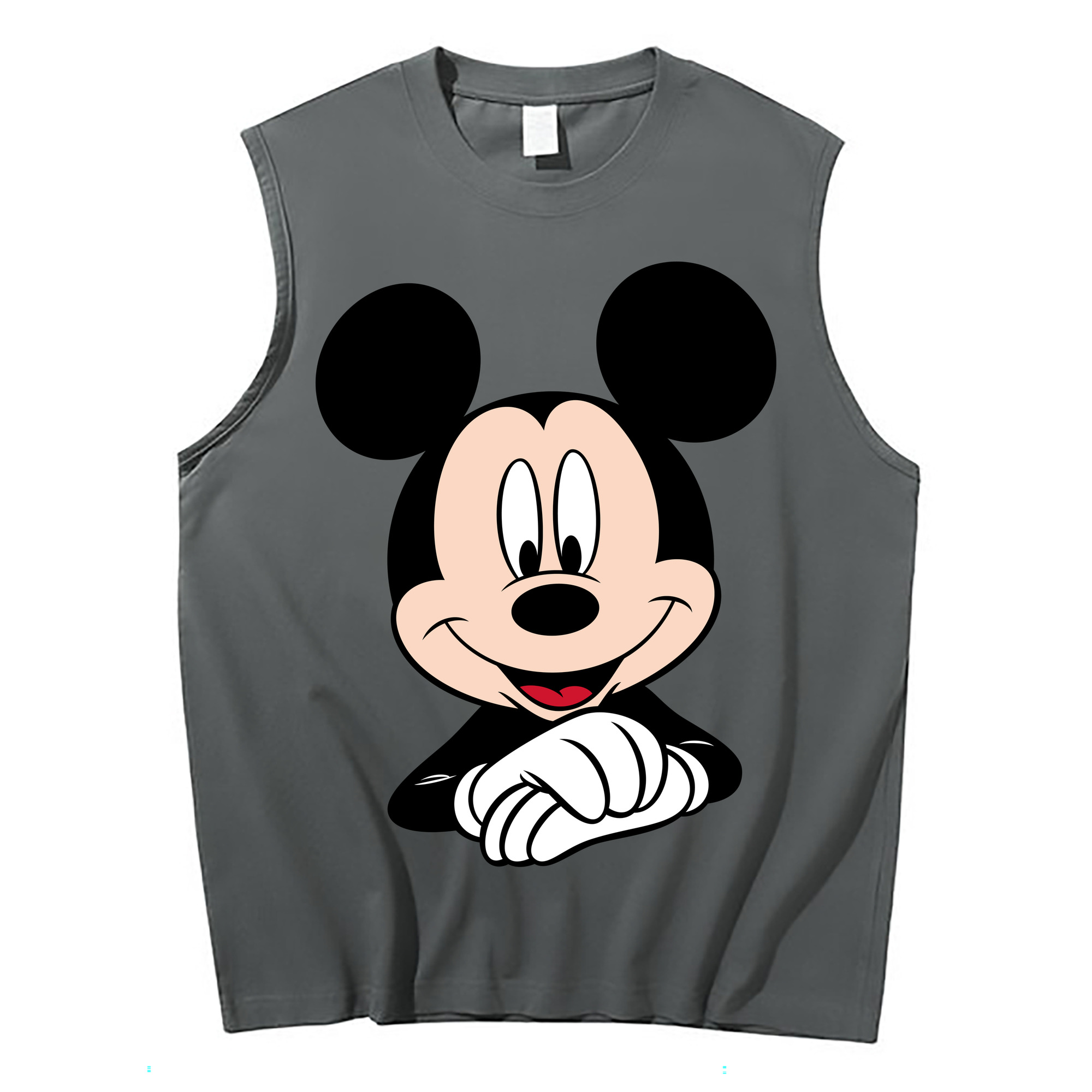 ミッキーマウス Mickey Mouse コットン100％タンクトップ（フロントプリント）